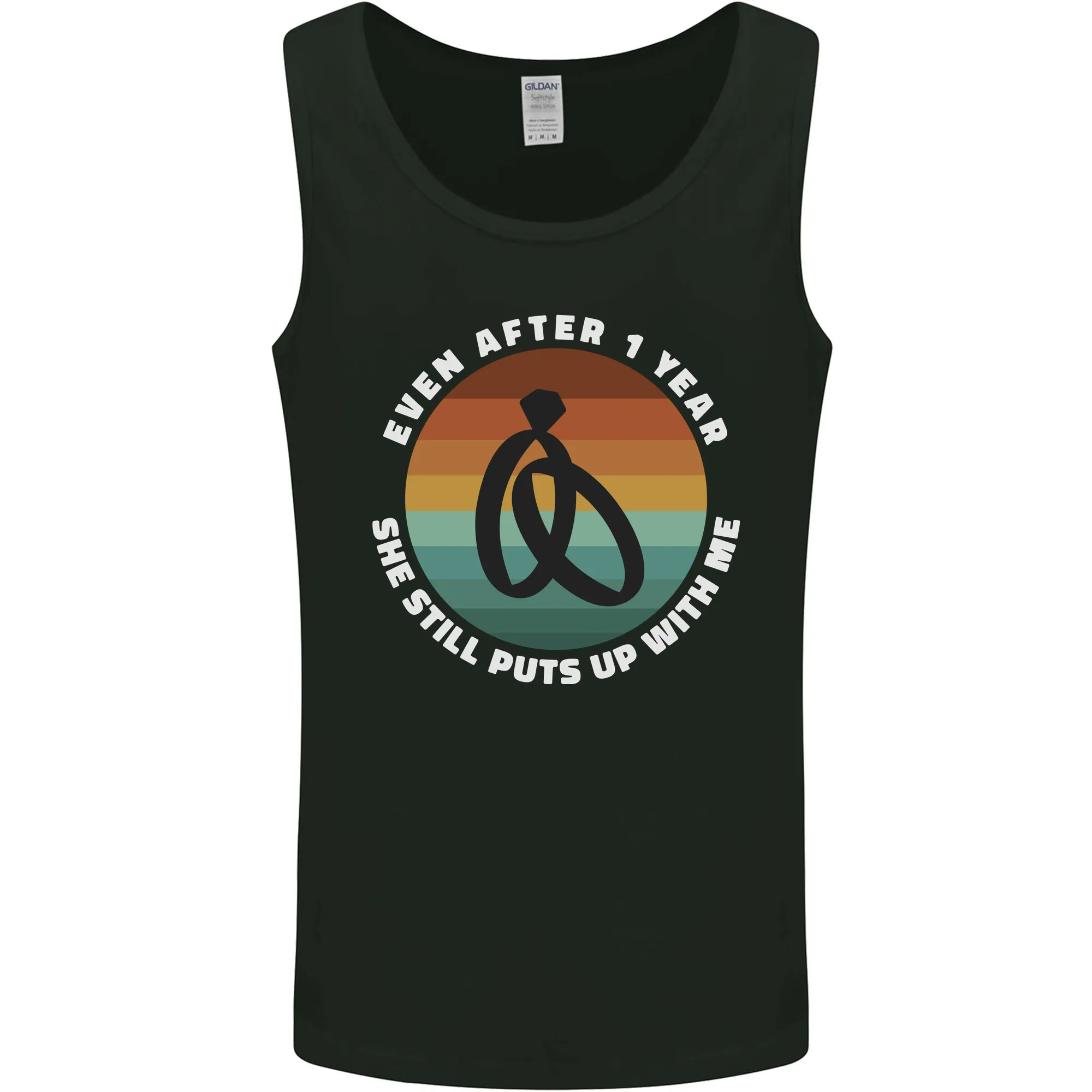 1 Year Wedding Anniversary 1st Marriage Mens Vest Tank Top