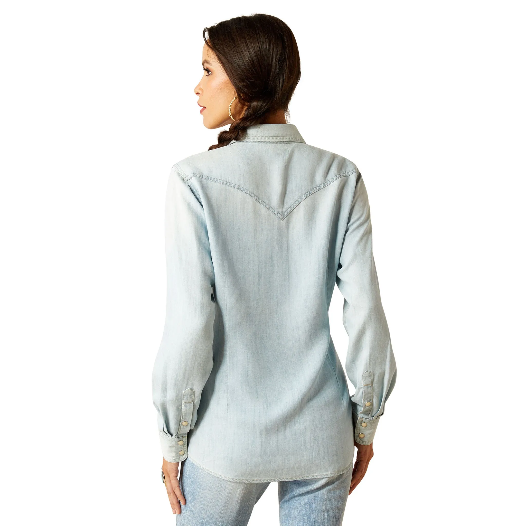 Ariat Women's Bleached Chambray Denim Long Sleeve