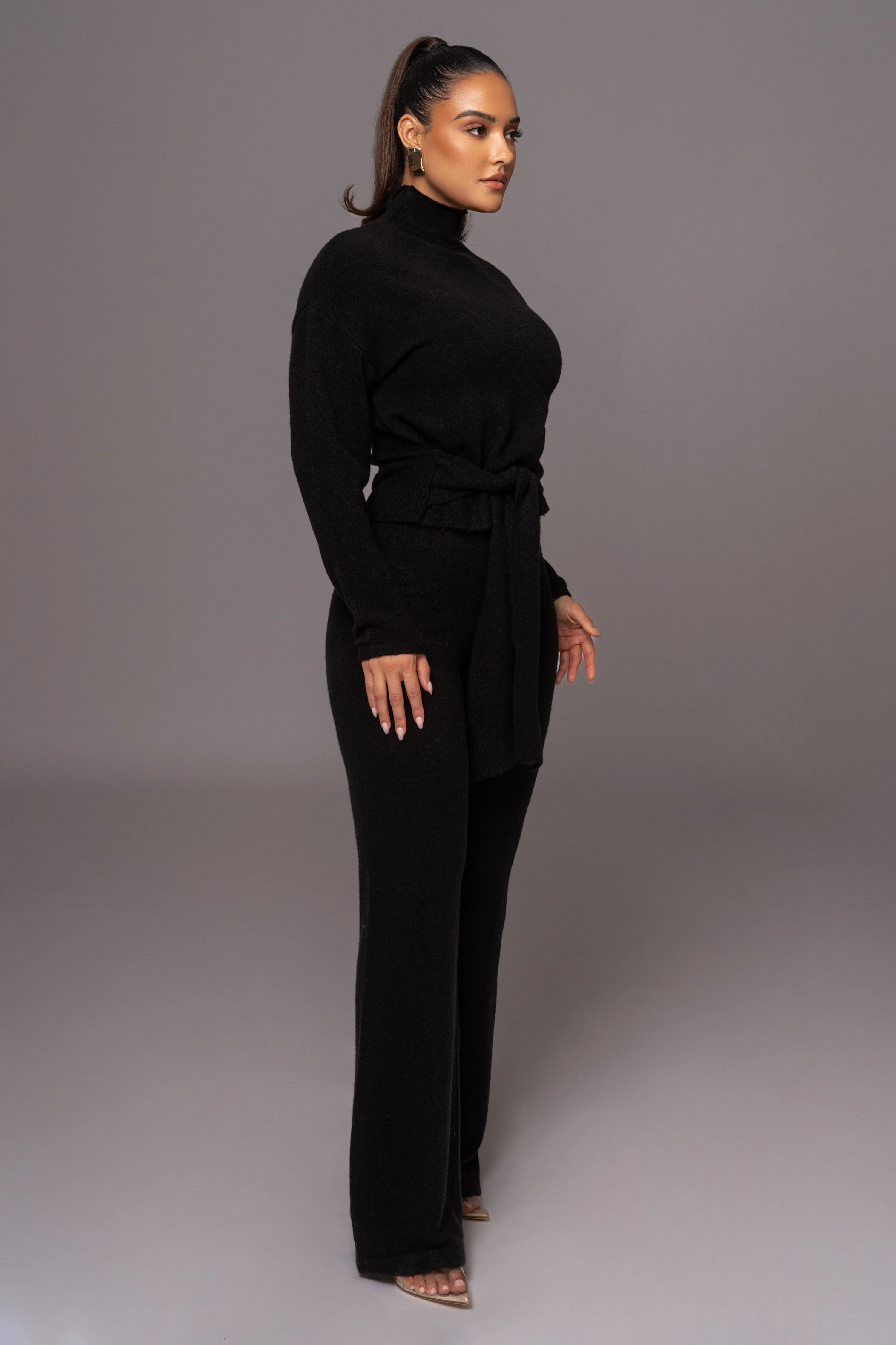 Black Ivy Sweater Knit Pant Set