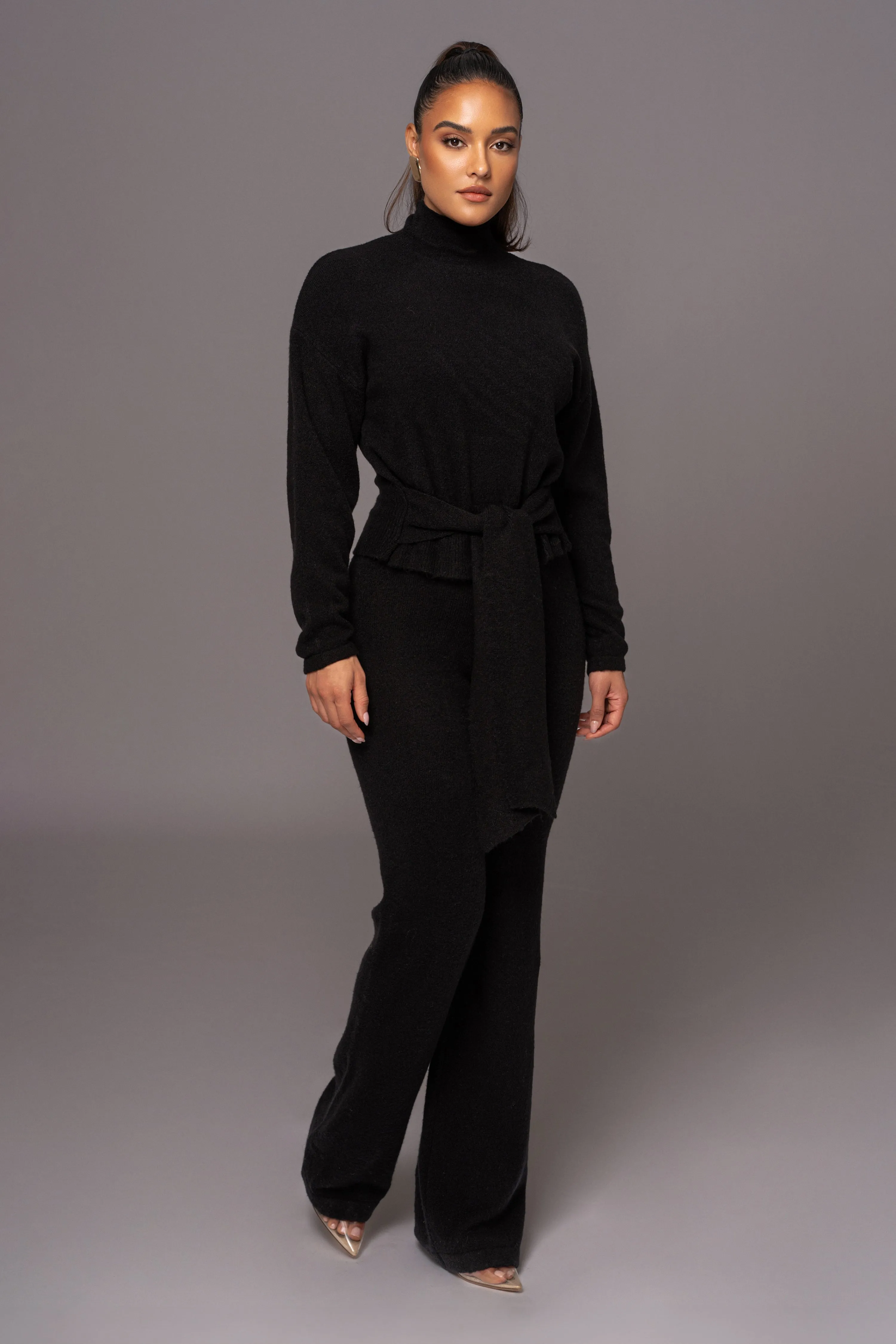 Black Ivy Sweater Knit Pant Set