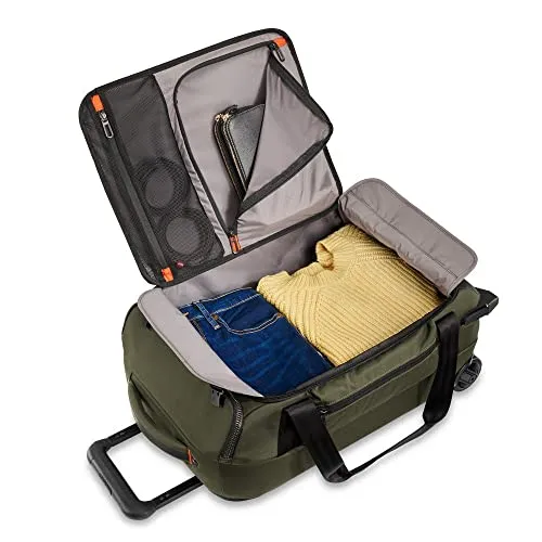 Briggs & Riley ZDX Upright Rolling Duffel Bag, Hunter, Carry-On