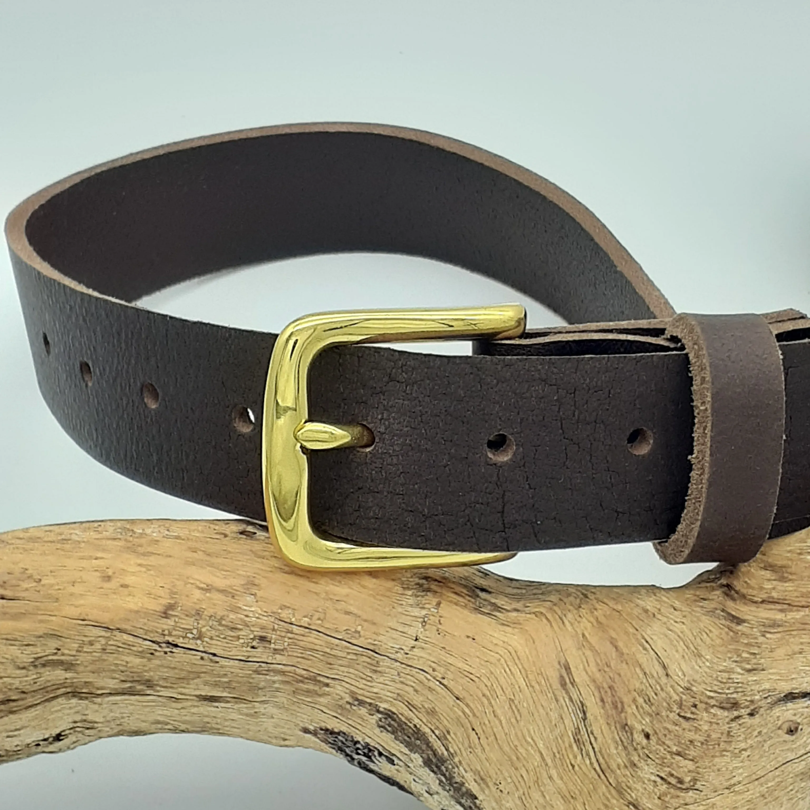 Buffalo Leather Belts Classic Brass