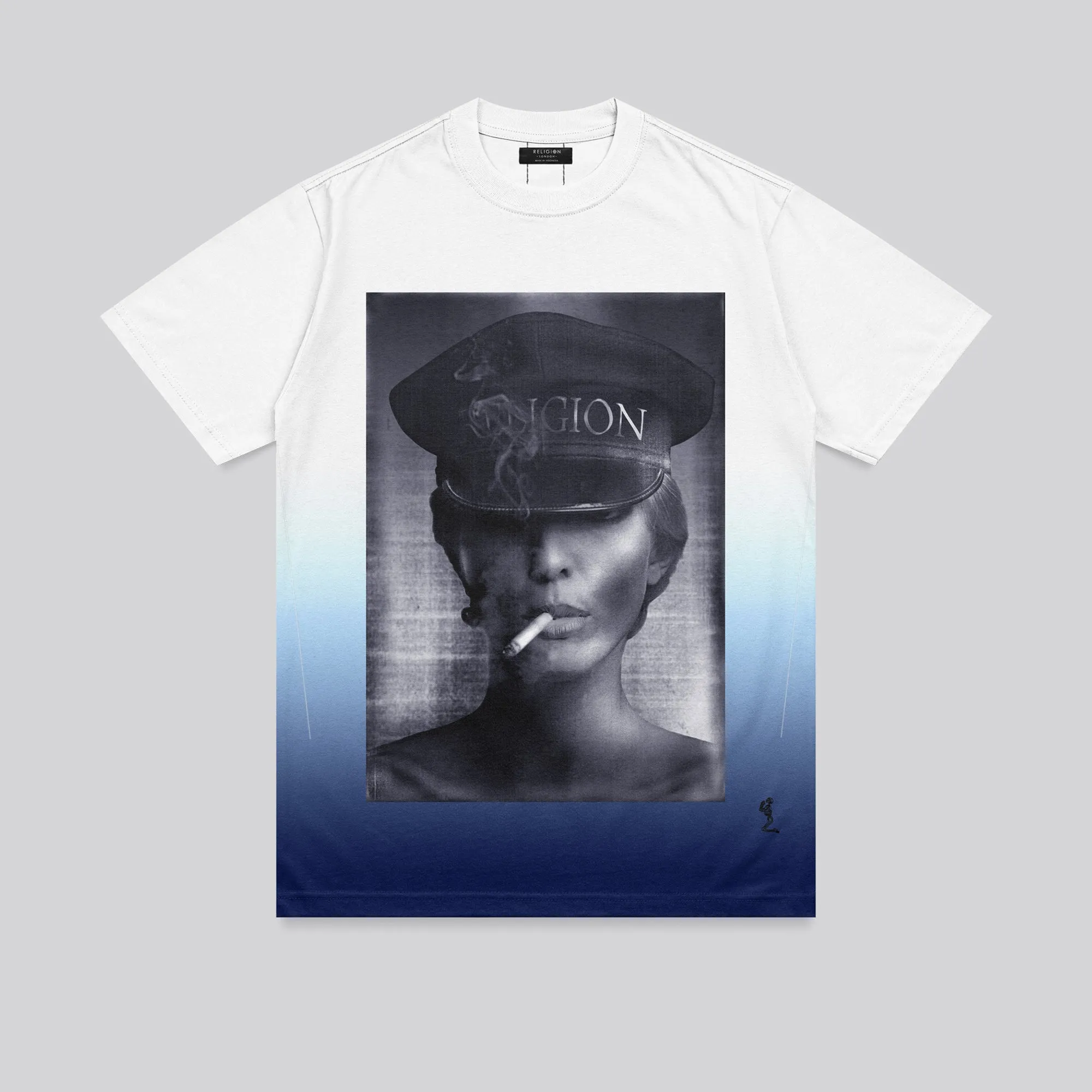 CAPTAIN T-SHIRT BABY BLUE & NAVY