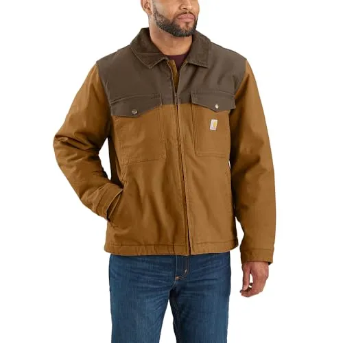 Carhartt 106432 Men's Montana Rugged Flex® Duck Relaxed Fit Insulated J - Large Tall - Carhartt Brown/Coffee