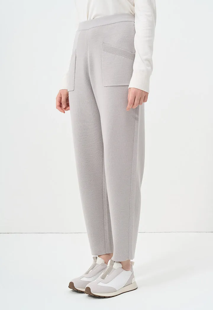 Choice Single Tone Loose Fit Trousers Grey