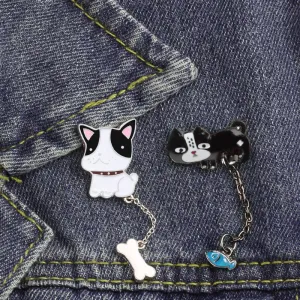 Cute Dog Animal Pattern Backpack Lapel Pin