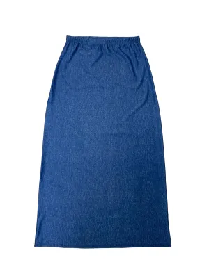 Denim Maxi Swim Skirt