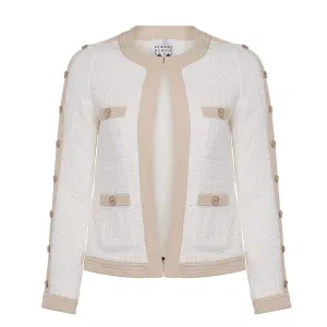 Edward Achour White and Beige Jacket 421035 0696D