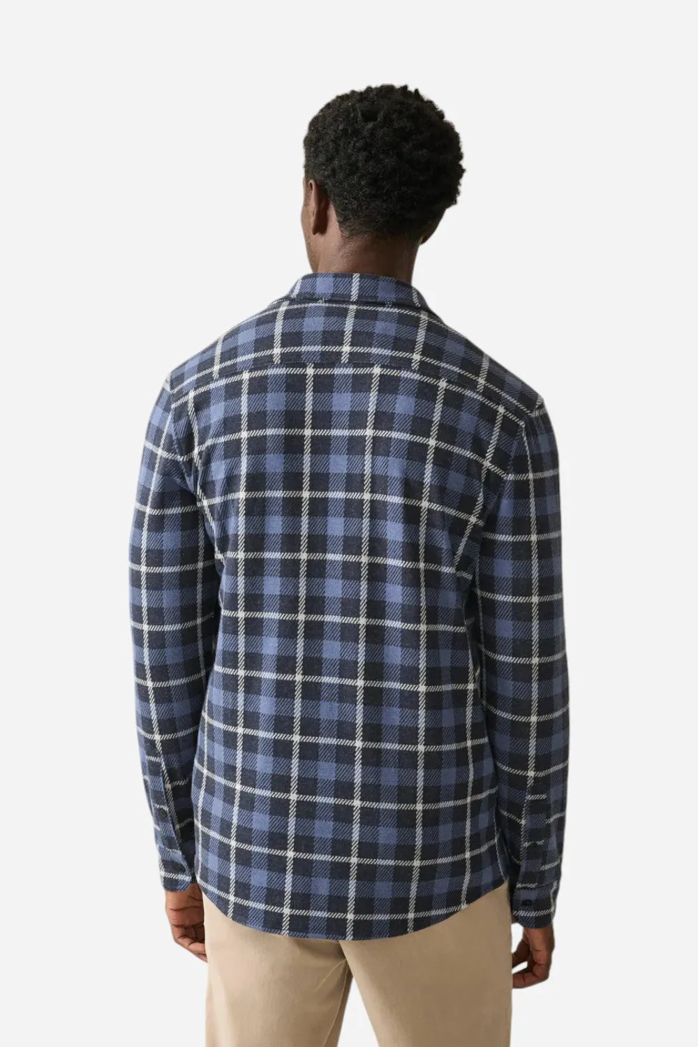 Faherty Legend Sweater Shirt Blue Winds Plaid