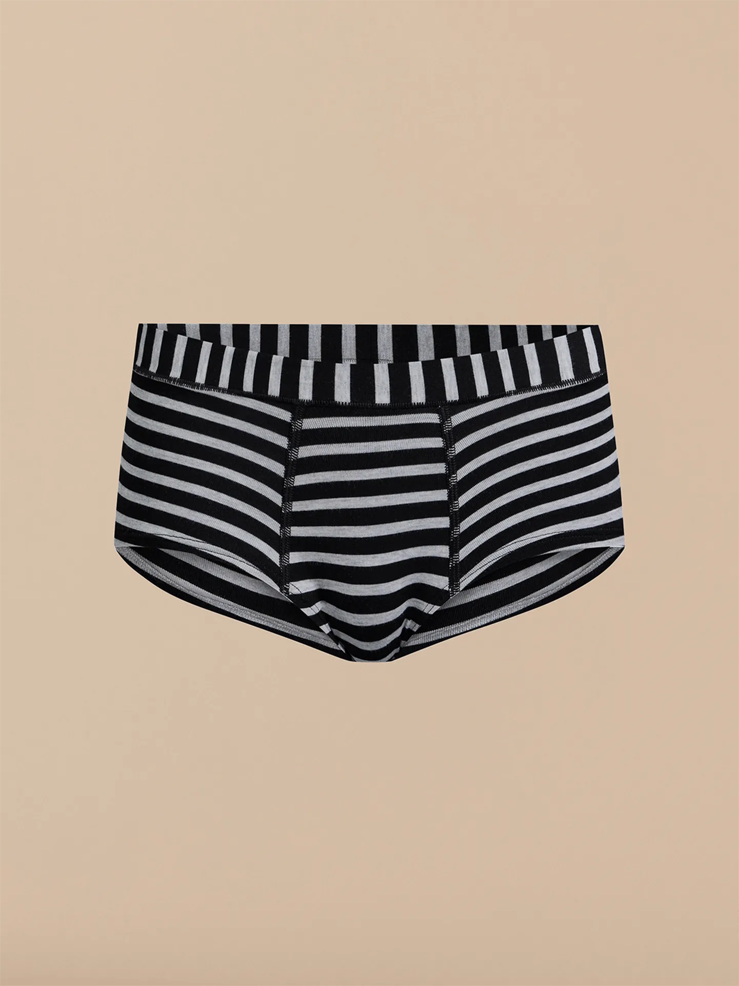 FeelFree Cheeky Brief | Heather Grey Stripes