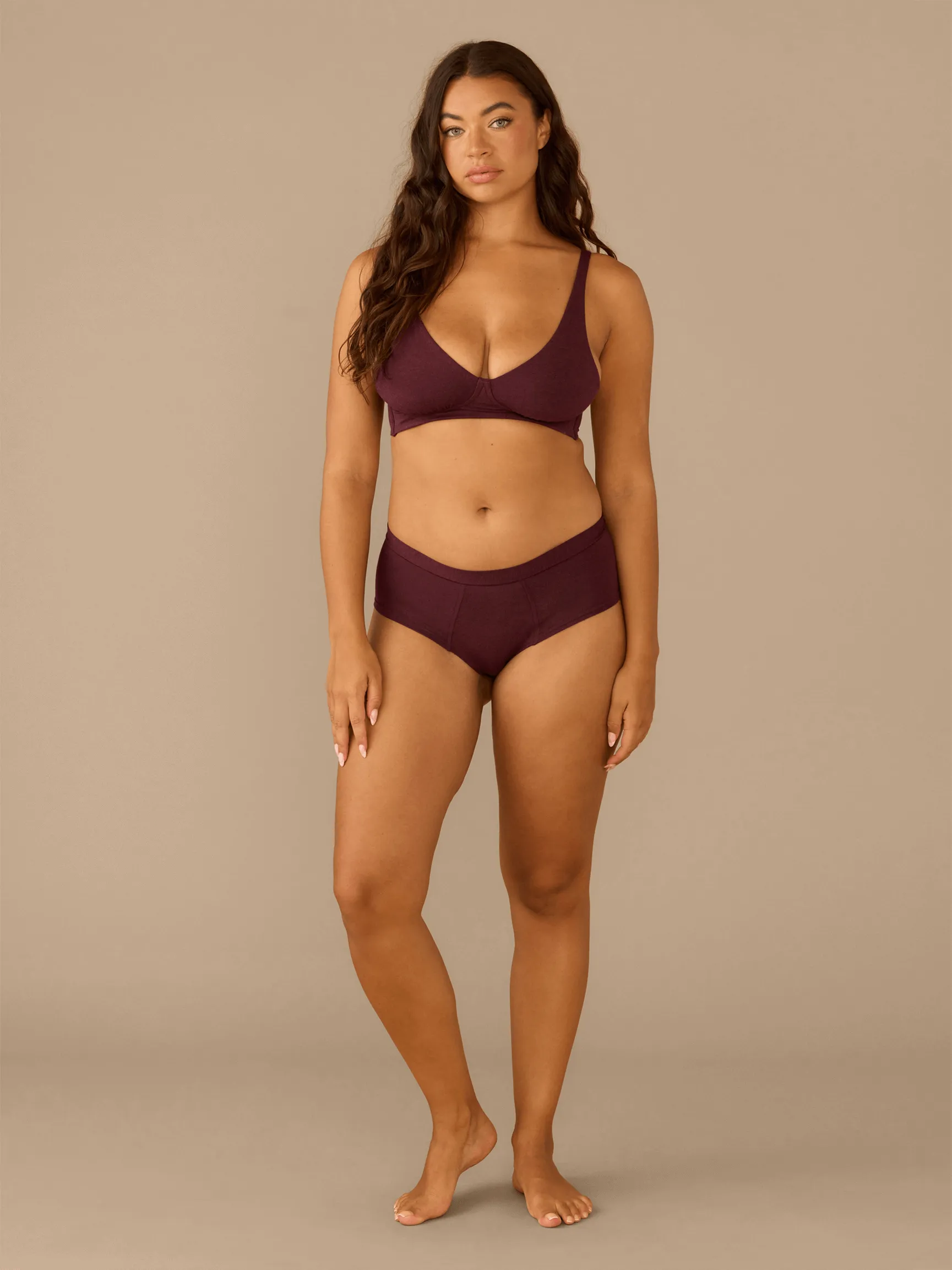 FeelFree Cheeky Brief | Heather Wine