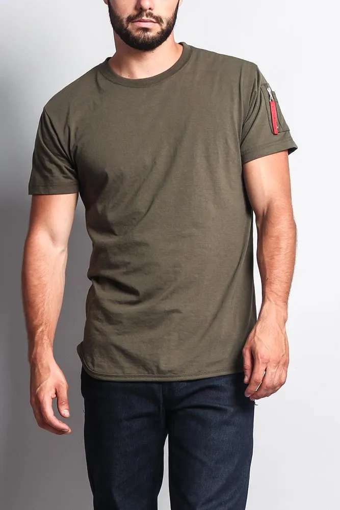 Flight MA-1 Long Length Curved Hem T-Shirt