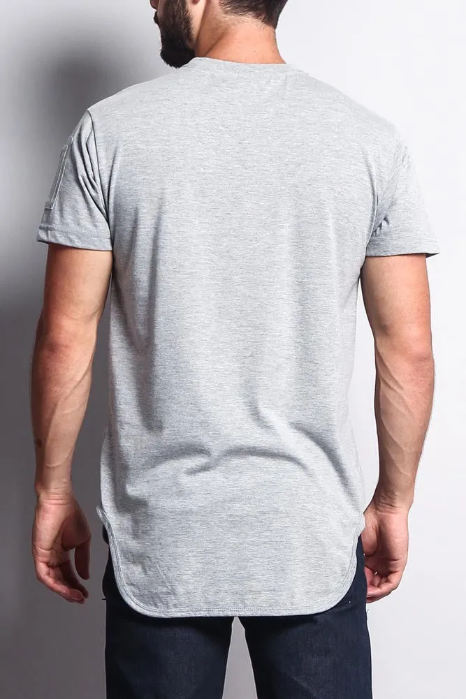 Flight MA-1 Long Length Curved Hem T-Shirt