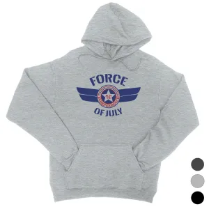 Force Of July Unisex Hooded Sweatshirt Airforce Veteran Gift Hoodie