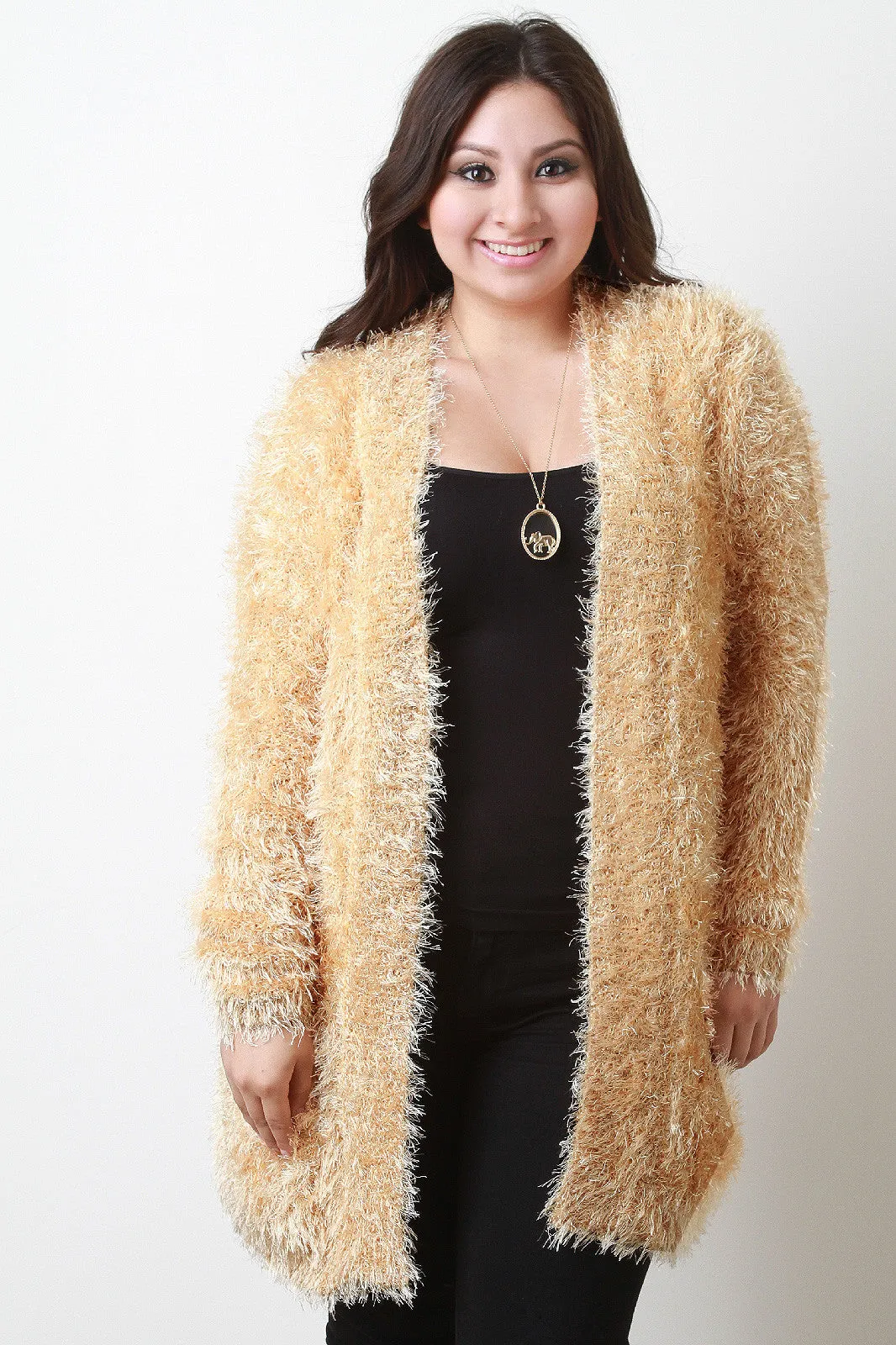 Fuzzy Knit Cardigan