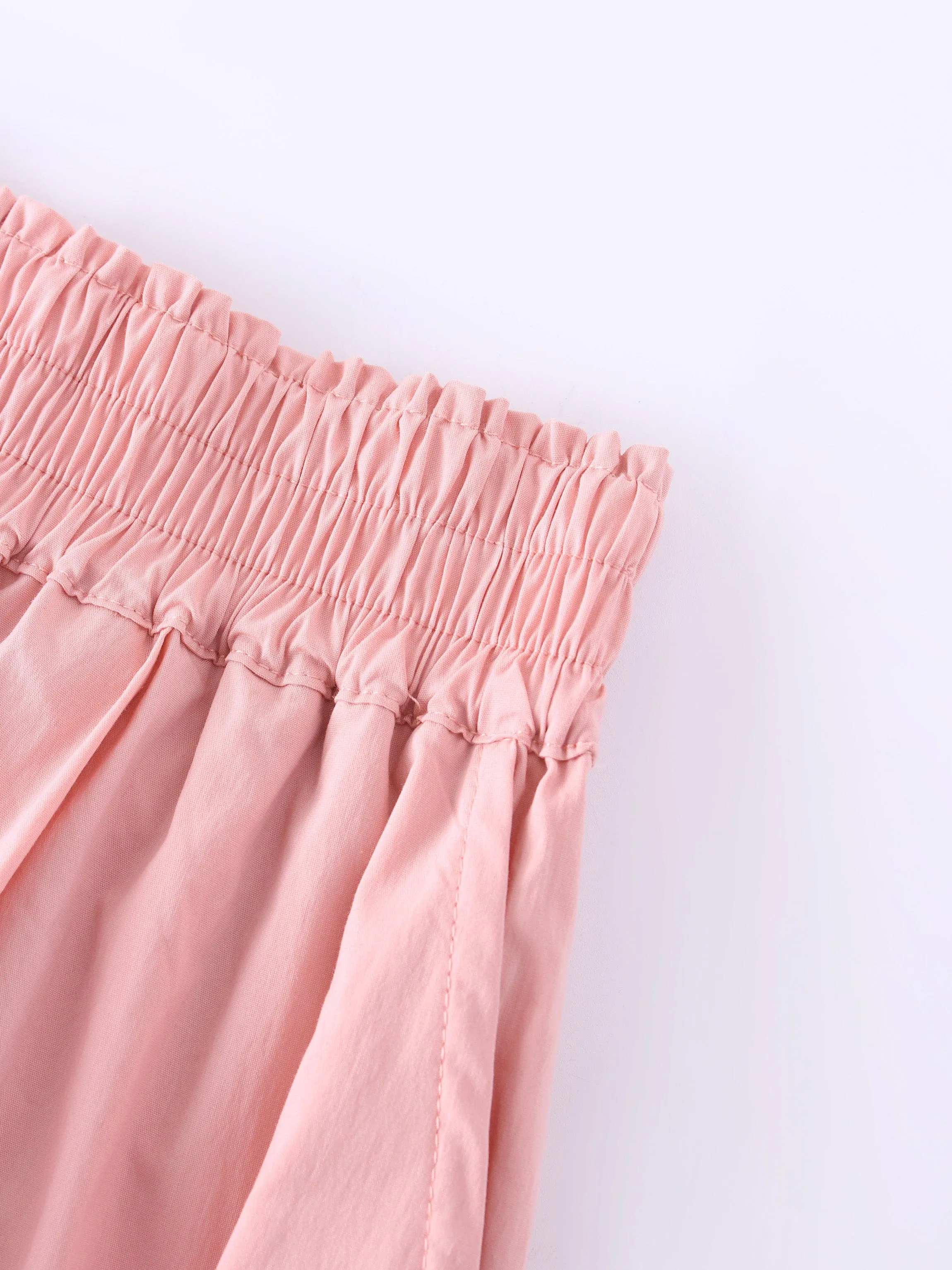 Gathered Waist Skirt-Dusty Rose