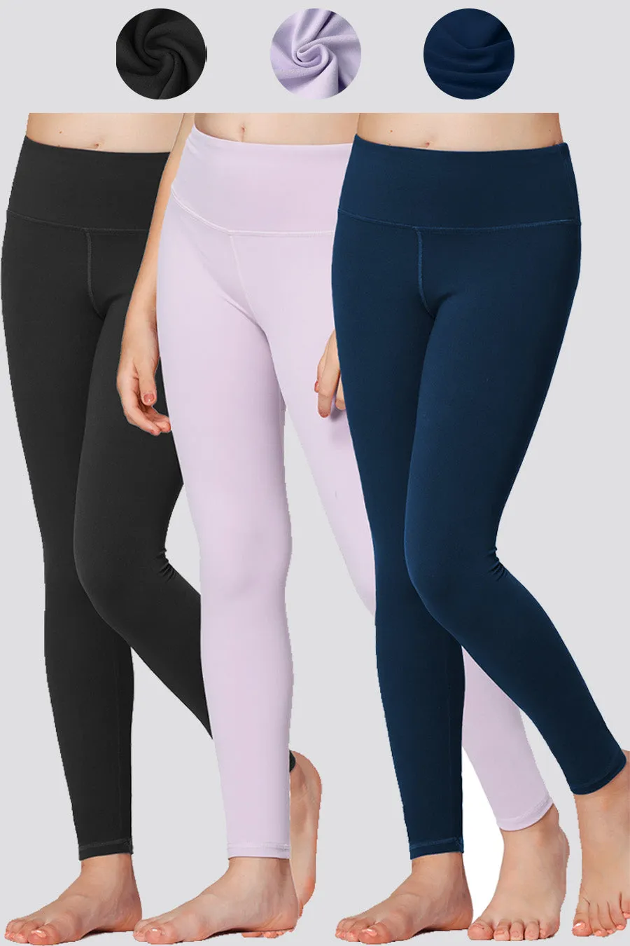 Girl's Luxuriously Workout Leggings 2-pack｜3-Pack｜4-Pack