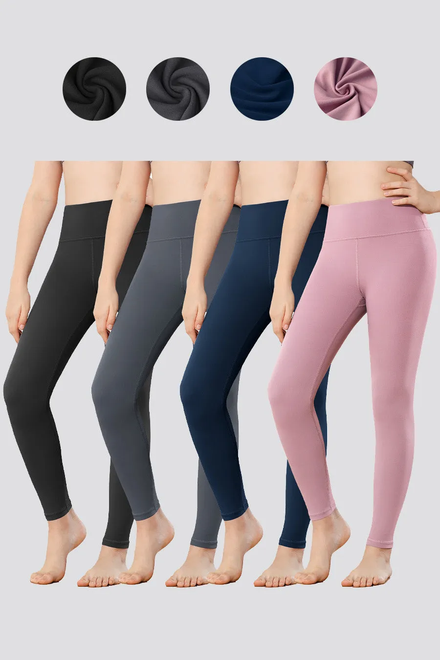 Girl's Luxuriously Workout Leggings 2-pack｜3-Pack｜4-Pack