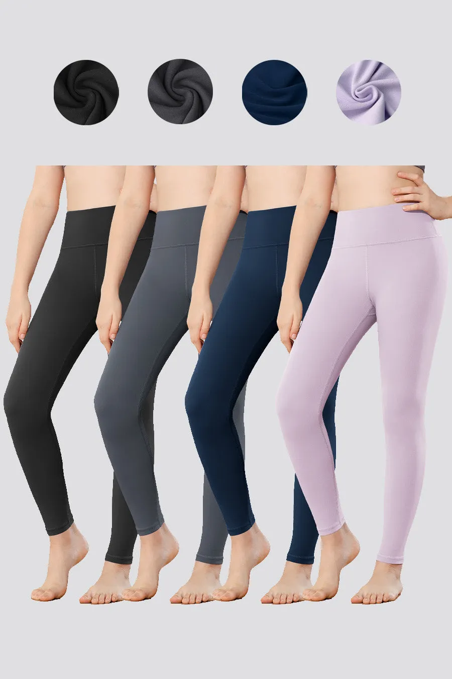 Girl's Luxuriously Workout Leggings 2-pack｜3-Pack｜4-Pack