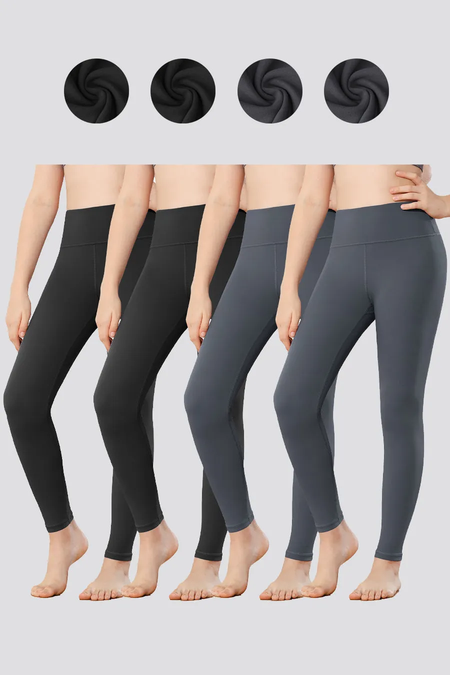 Girl's Luxuriously Workout Leggings 2-pack｜3-Pack｜4-Pack