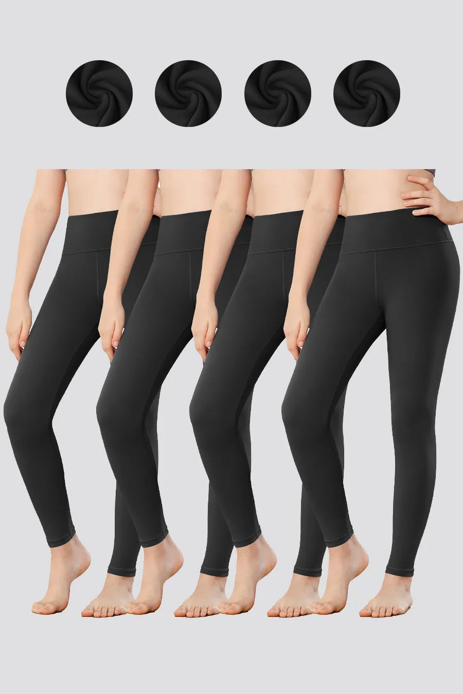 Girl's Luxuriously Workout Leggings 2-pack｜3-Pack｜4-Pack