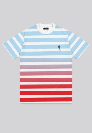 GRADIENT T-SHIRT POWDER BLUE & RED