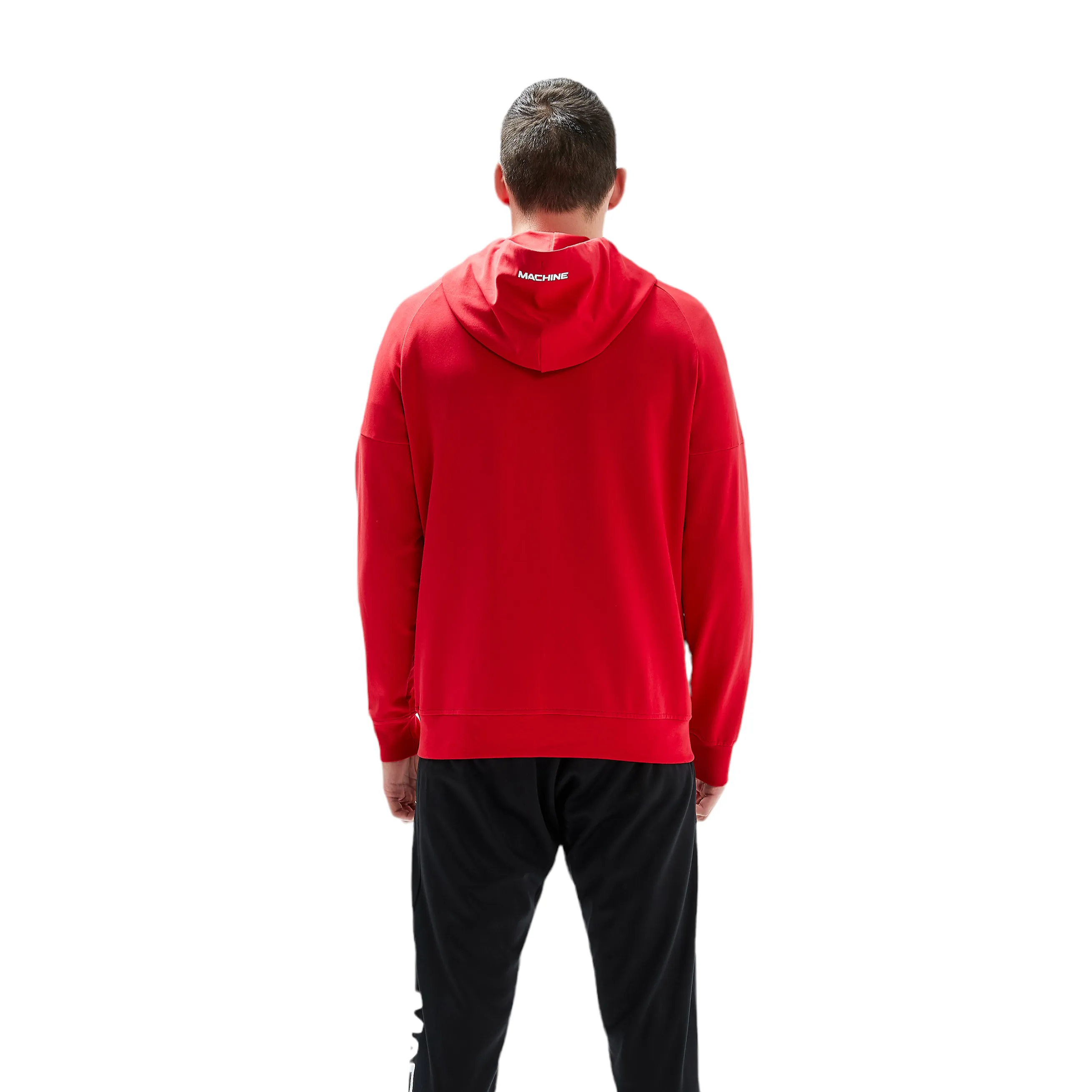 Great Jones Full Zip Cotton Hoodies in Red