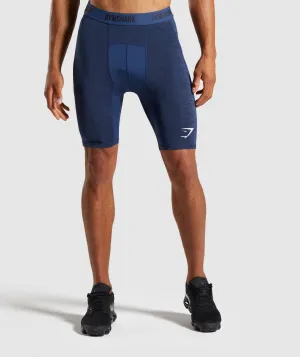 Gymshark Element  Baselayer Shorts - Dark Blue Marl