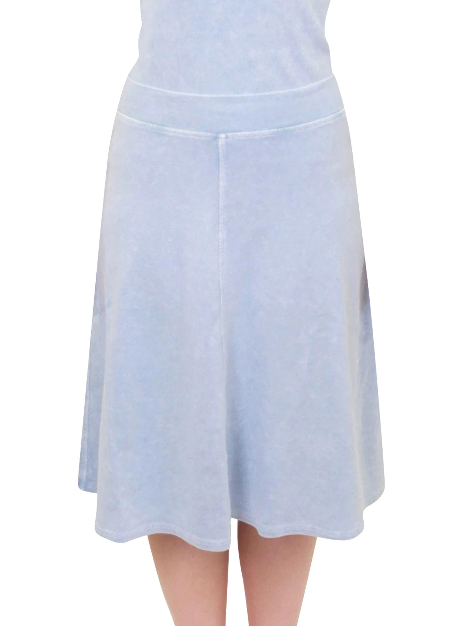 Hard Tail Flat Waist Knee Skirt B-145