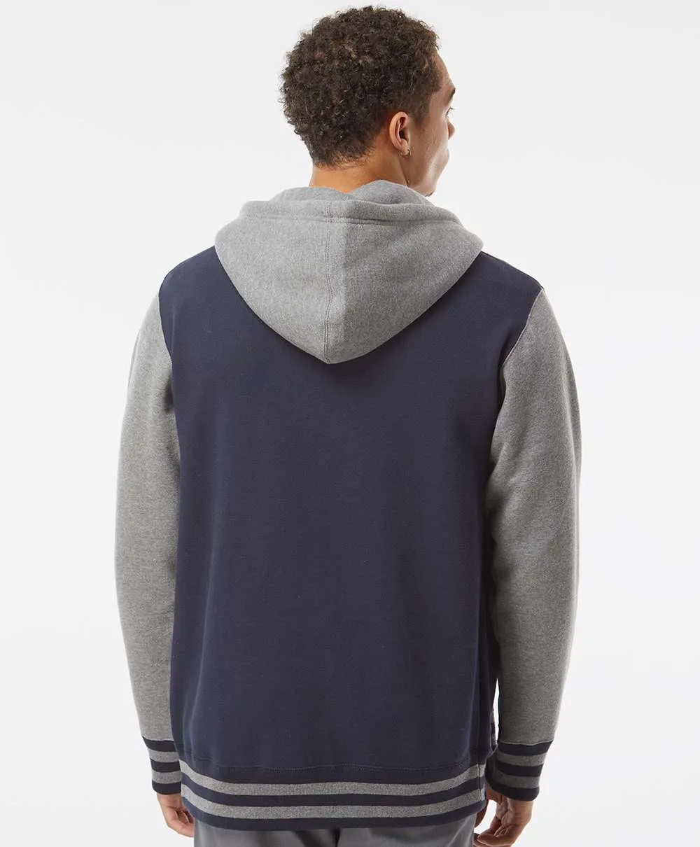 Independent Trading Co. Varsity Full-Zip Hooded Sweatshirt 