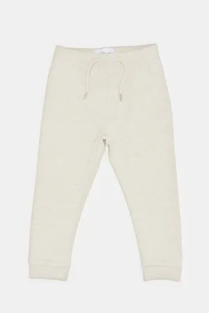 Infant Boys Ecru Mélange Plain Active Pants