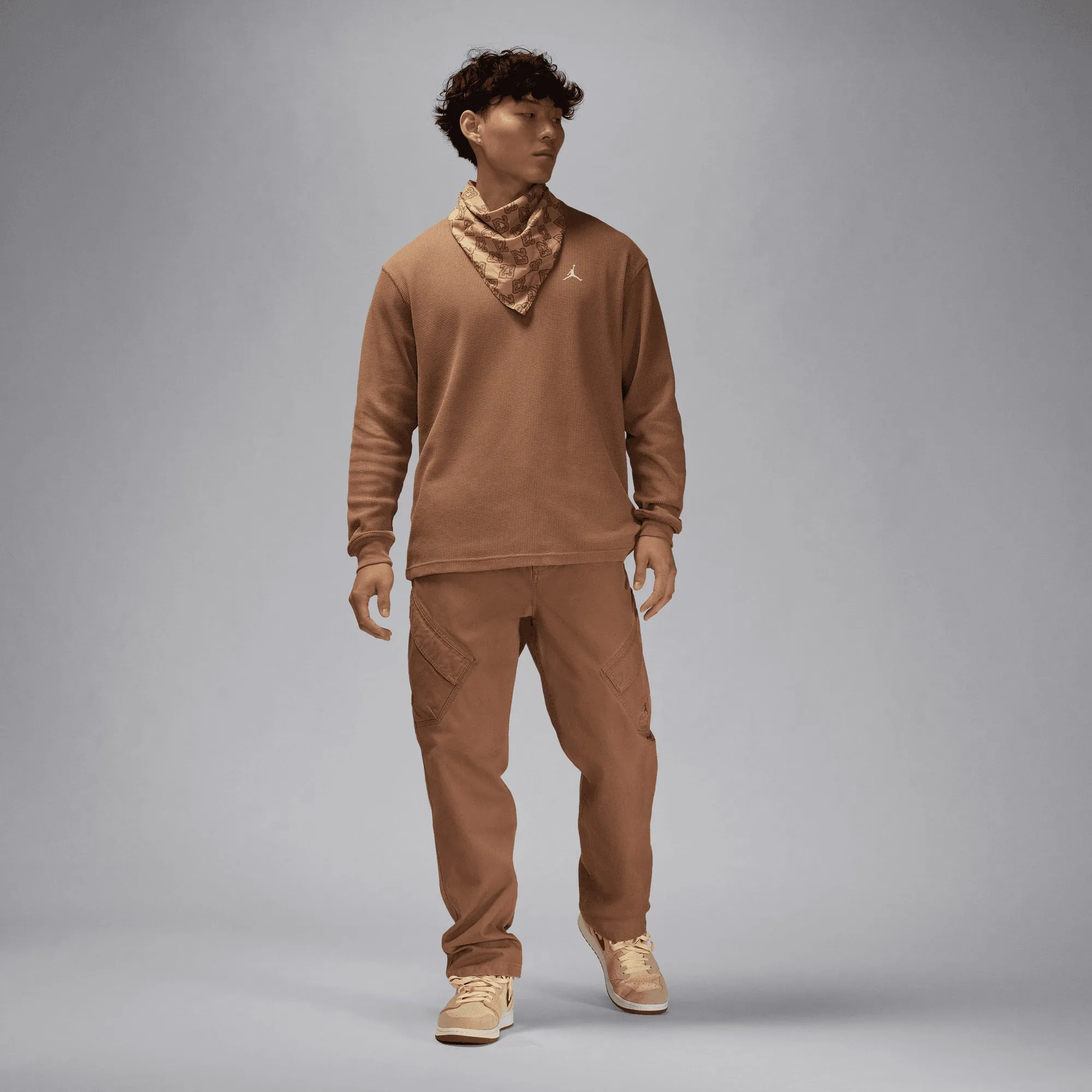 JORDAN | ESSENTIALS LONG-SLEEVE TOP { ARCHAEO BROWN/SAIL