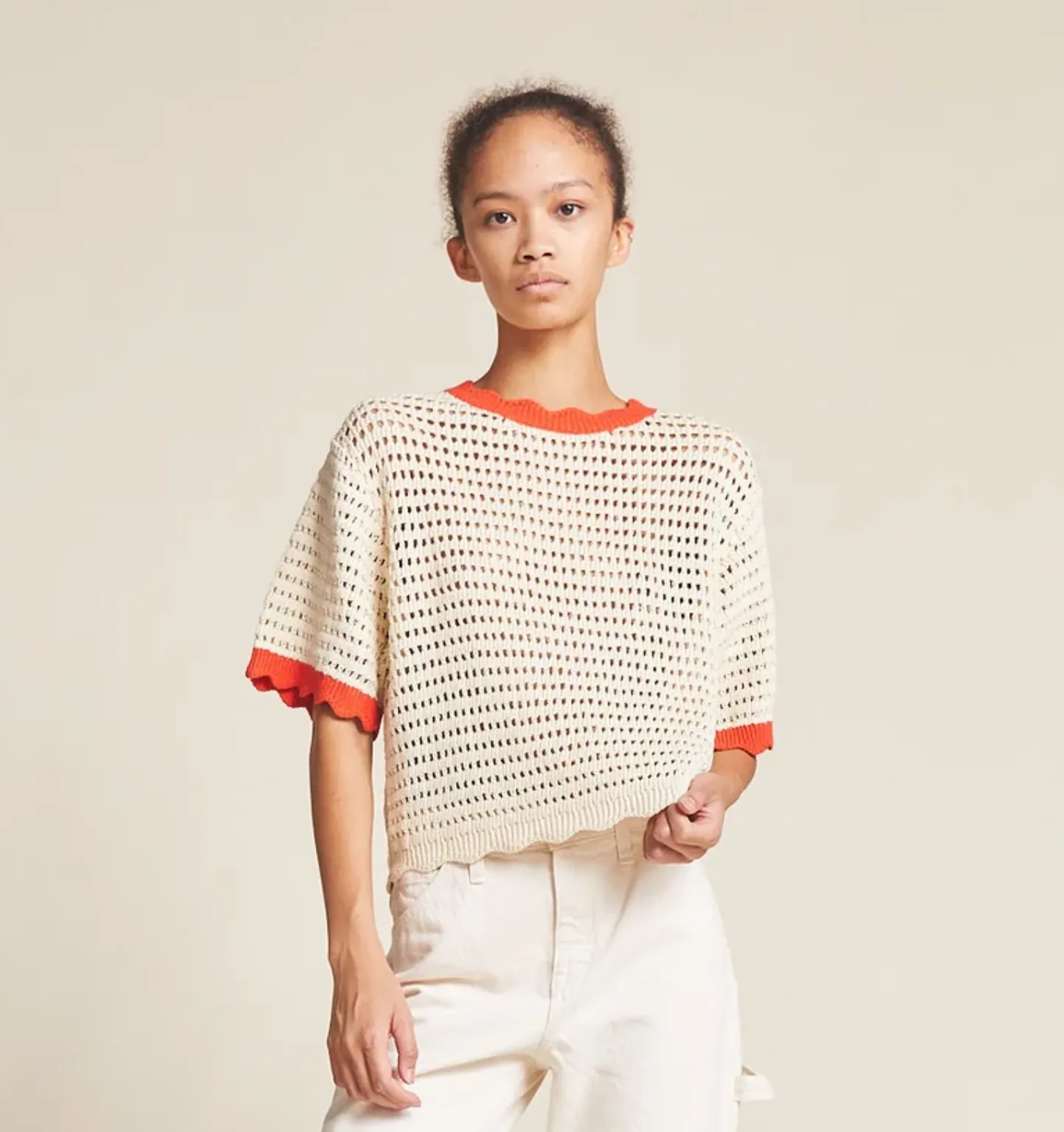 Jules Sweater T-Shirt ~ w/Red