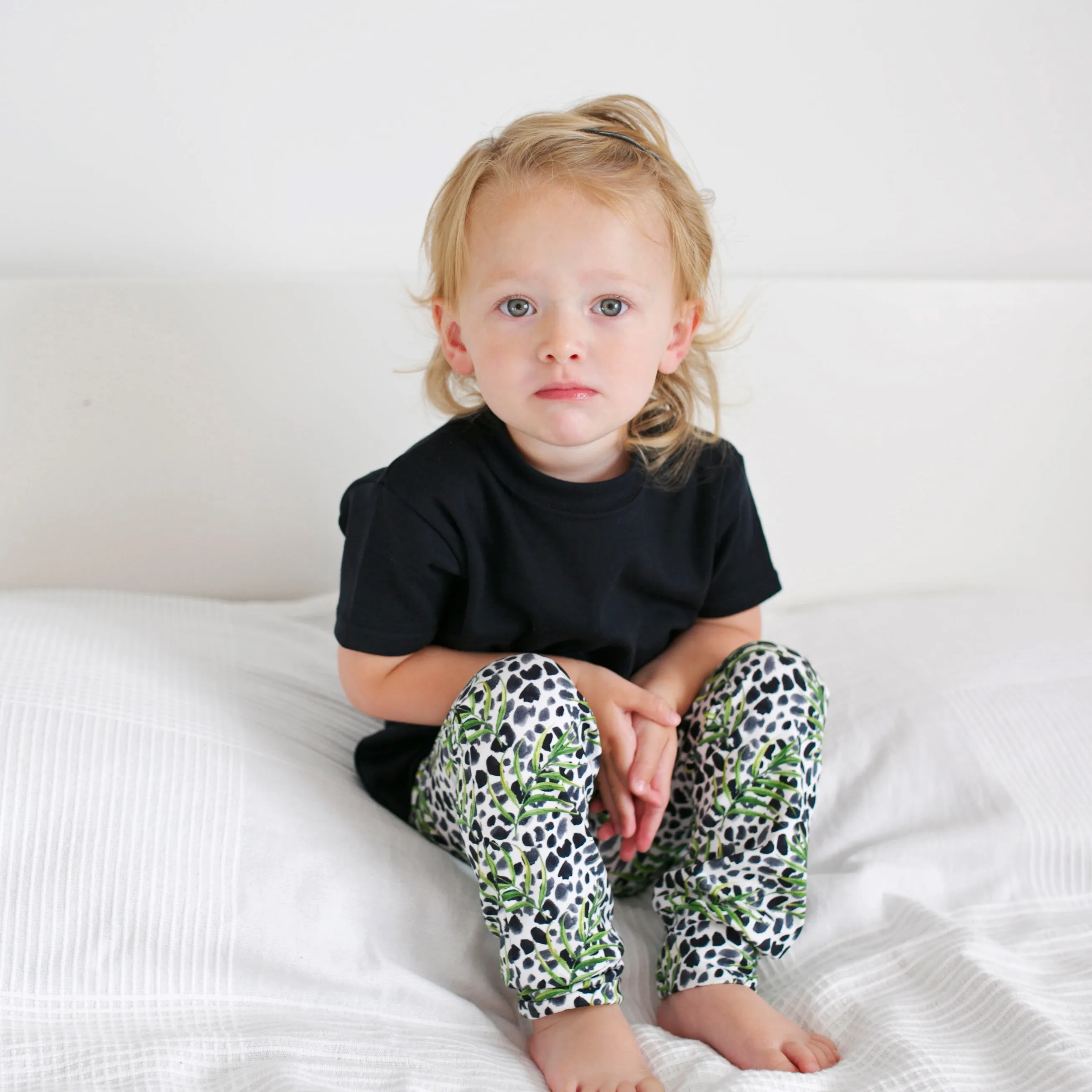 Leafy Leopard Print Leggings