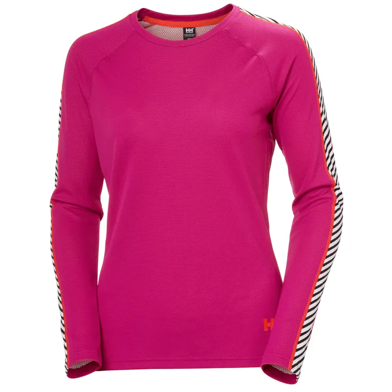 LIFA® ACTIVE Stripe Crew Base Layer - Magenta