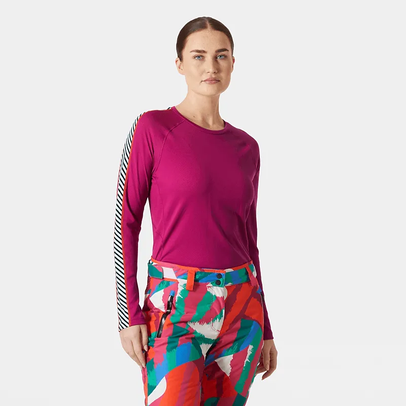 LIFA® ACTIVE Stripe Crew Base Layer - Magenta