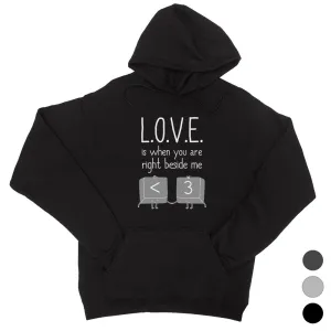 Love When You Beside Me Unisex Pullover Hoodie Anniversary Gift