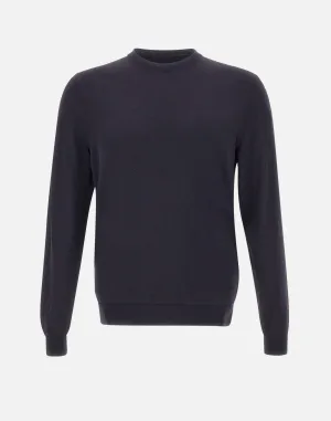 Men's Blue Stretch Viscose Sweater