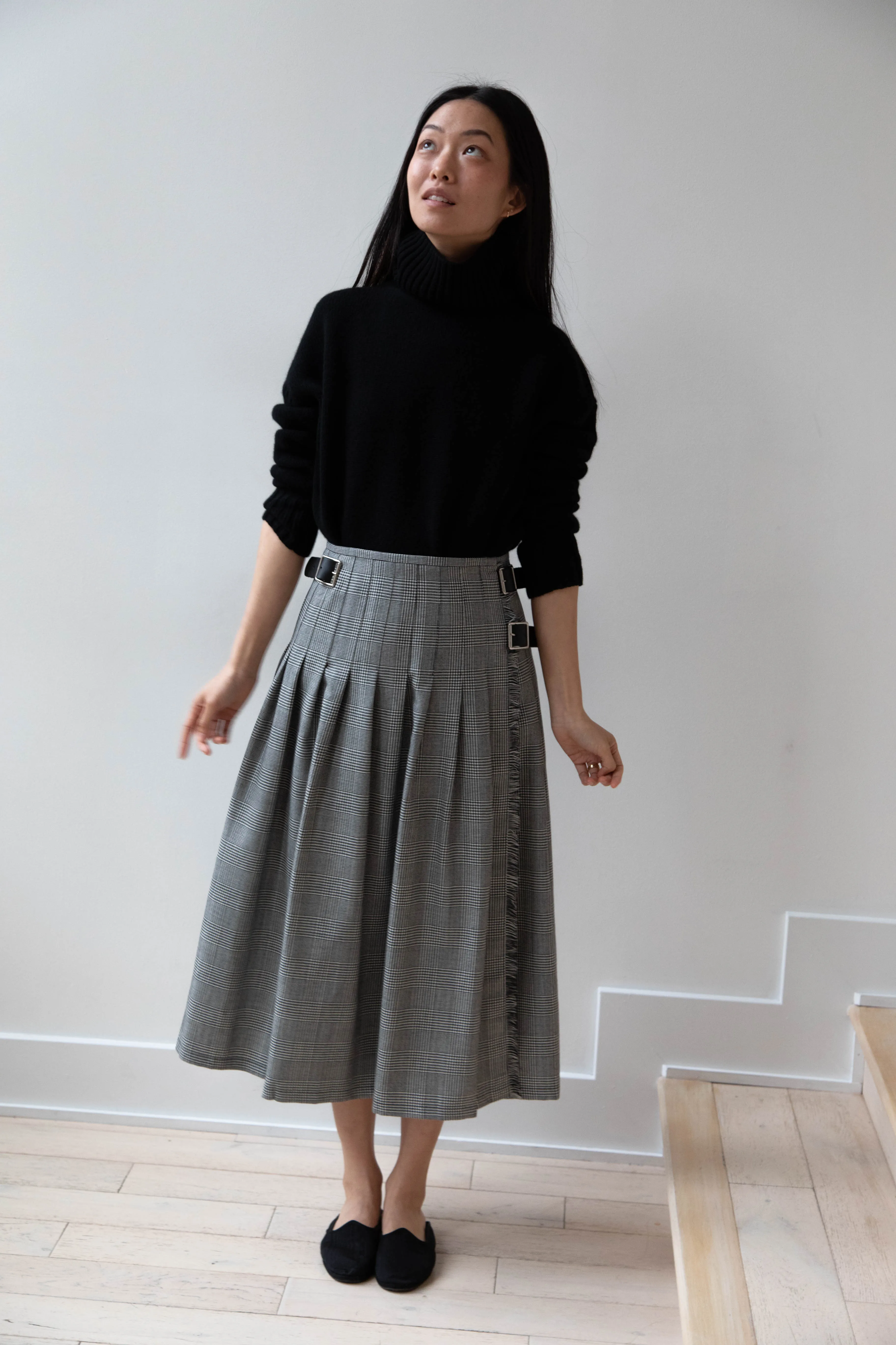 O'Neil of Dublin | Pleated Skirt in Glen Check