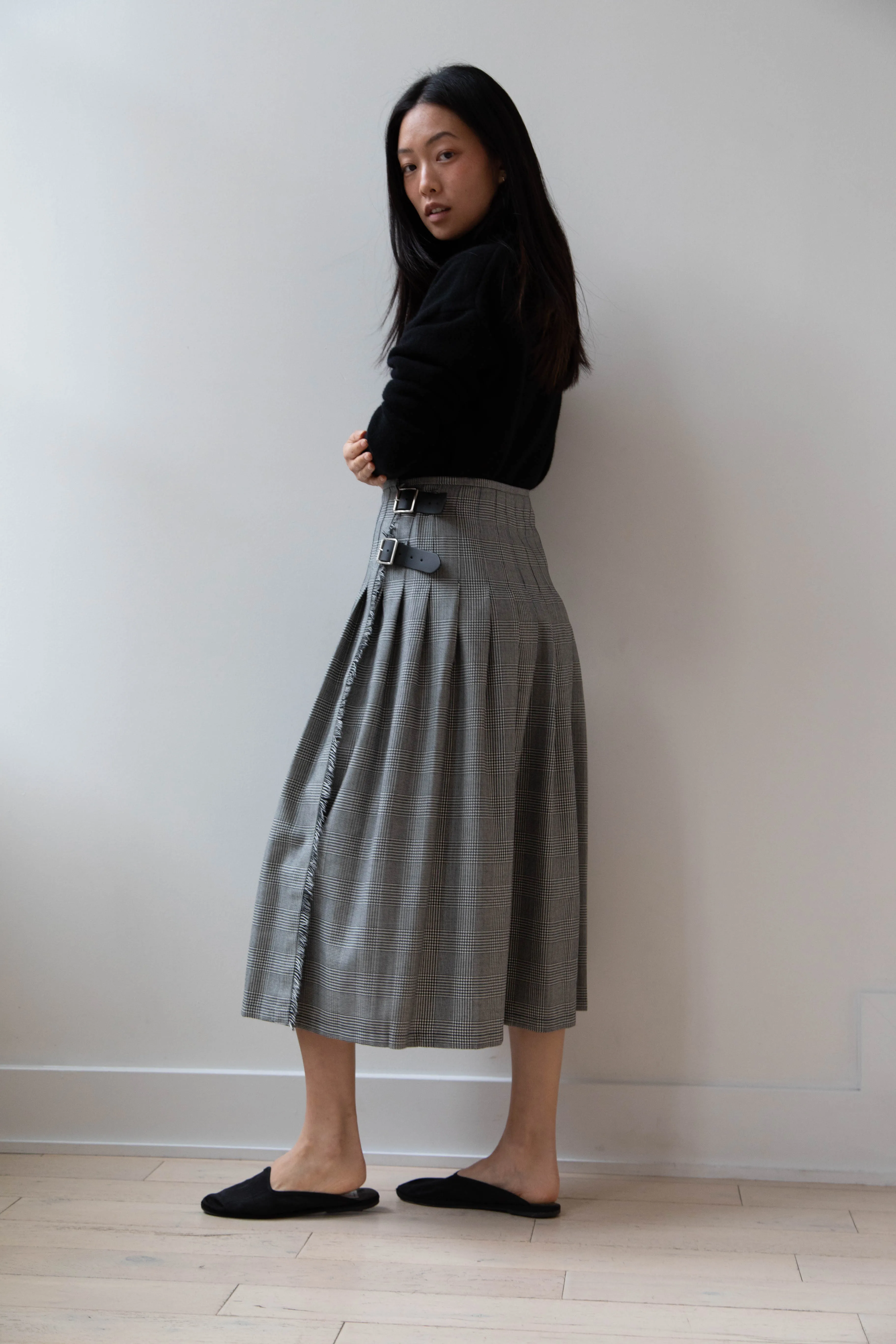 O'Neil of Dublin | Pleated Skirt in Glen Check