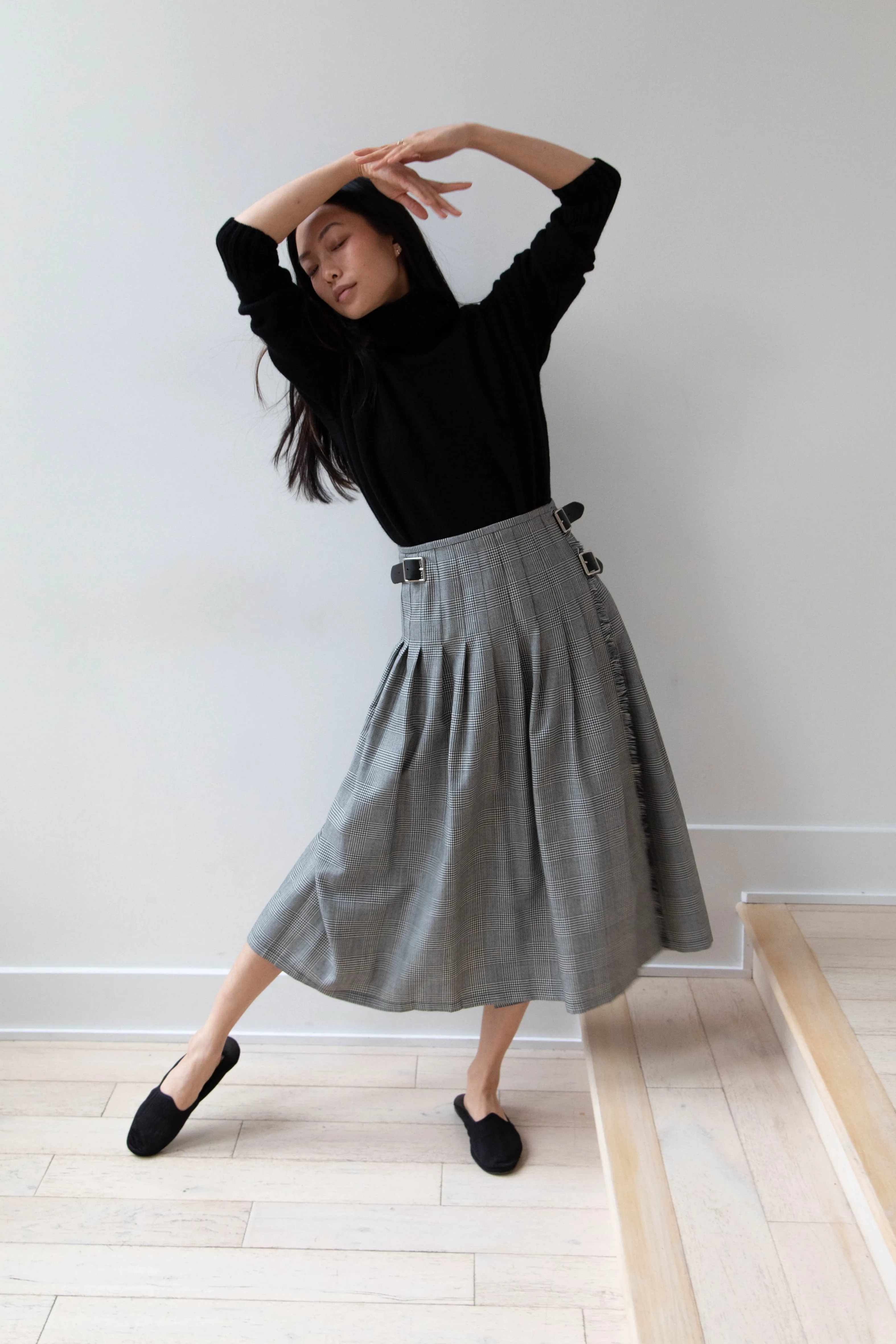 O'Neil of Dublin | Pleated Skirt in Glen Check