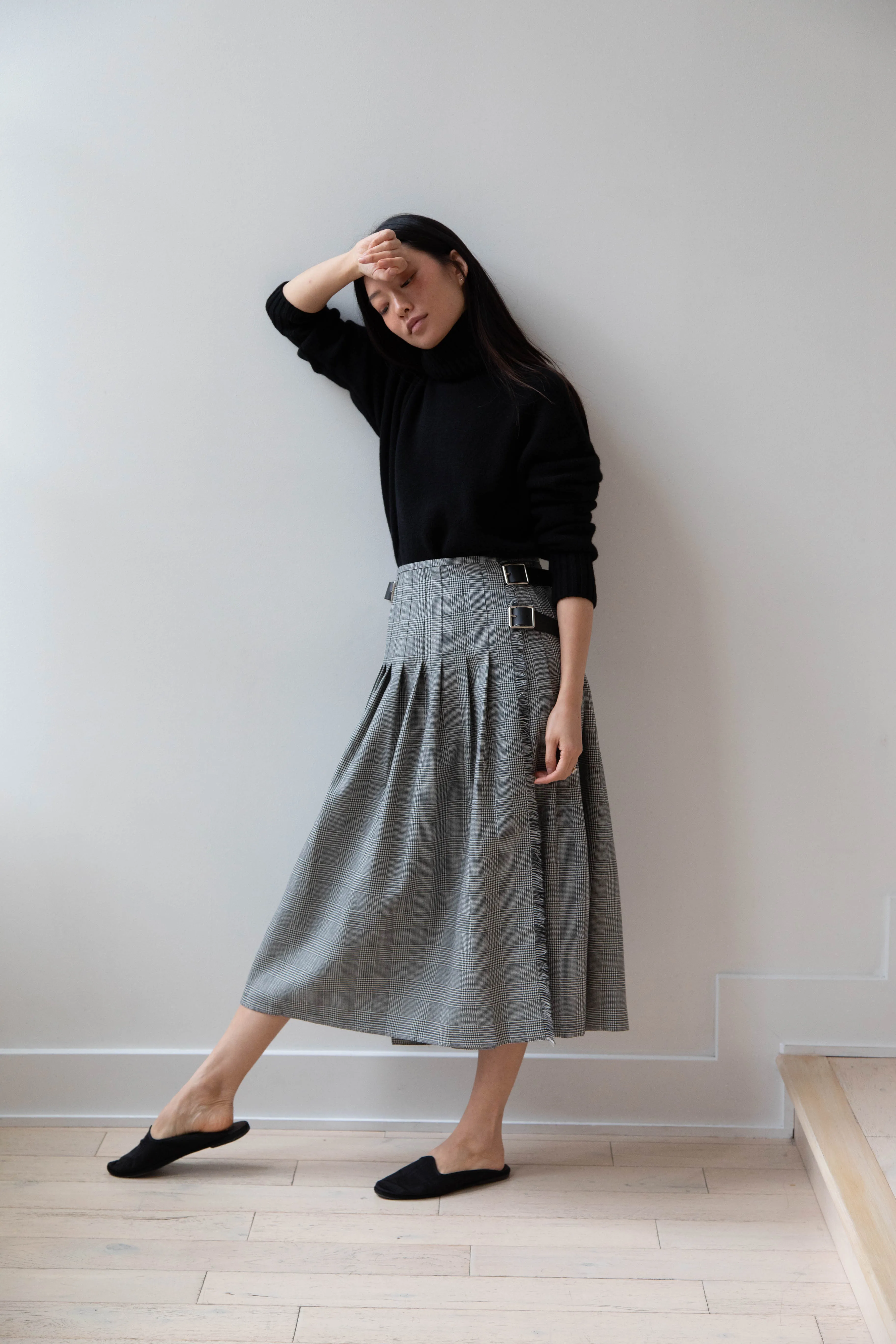 O'Neil of Dublin | Pleated Skirt in Glen Check