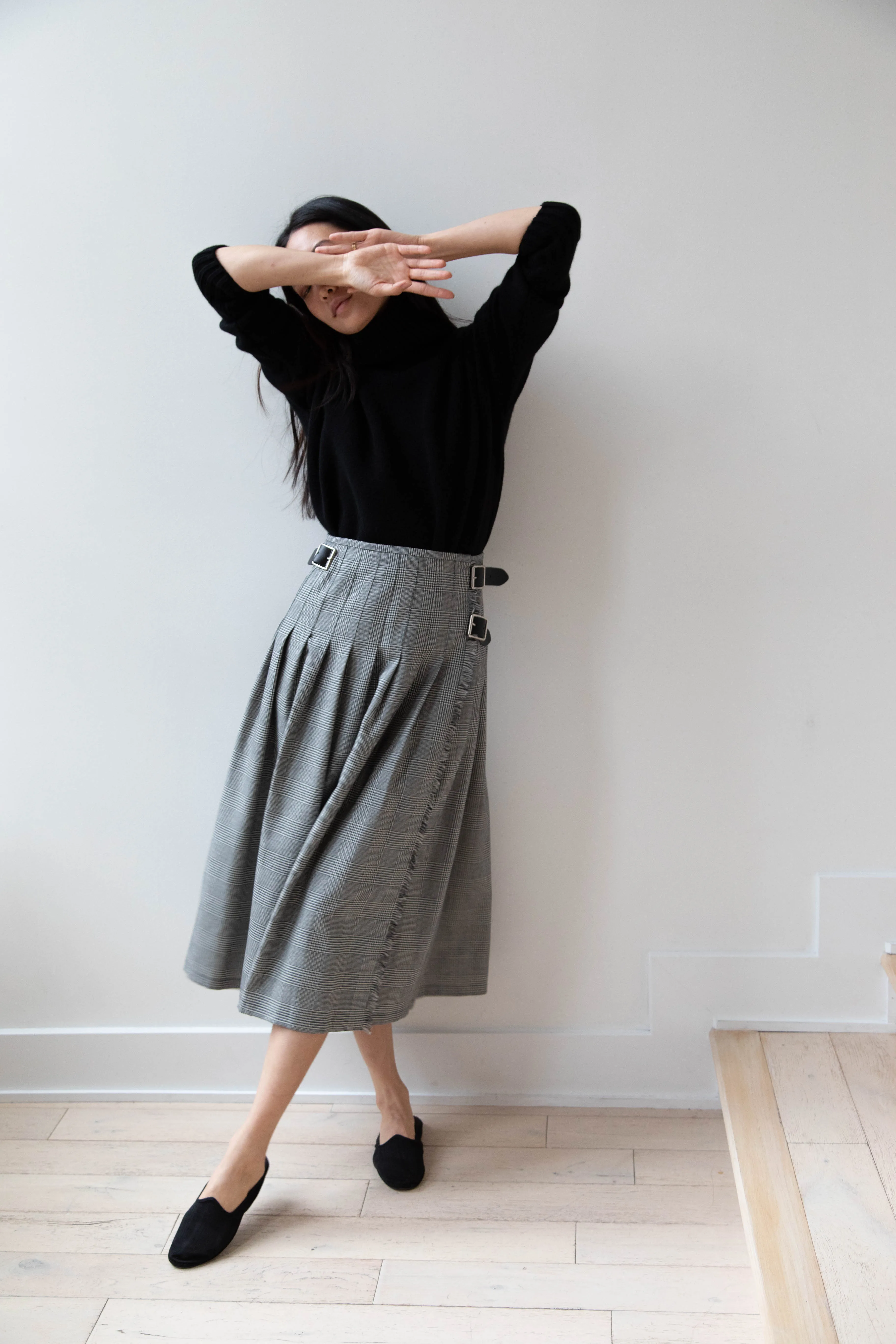 O'Neil of Dublin | Pleated Skirt in Glen Check