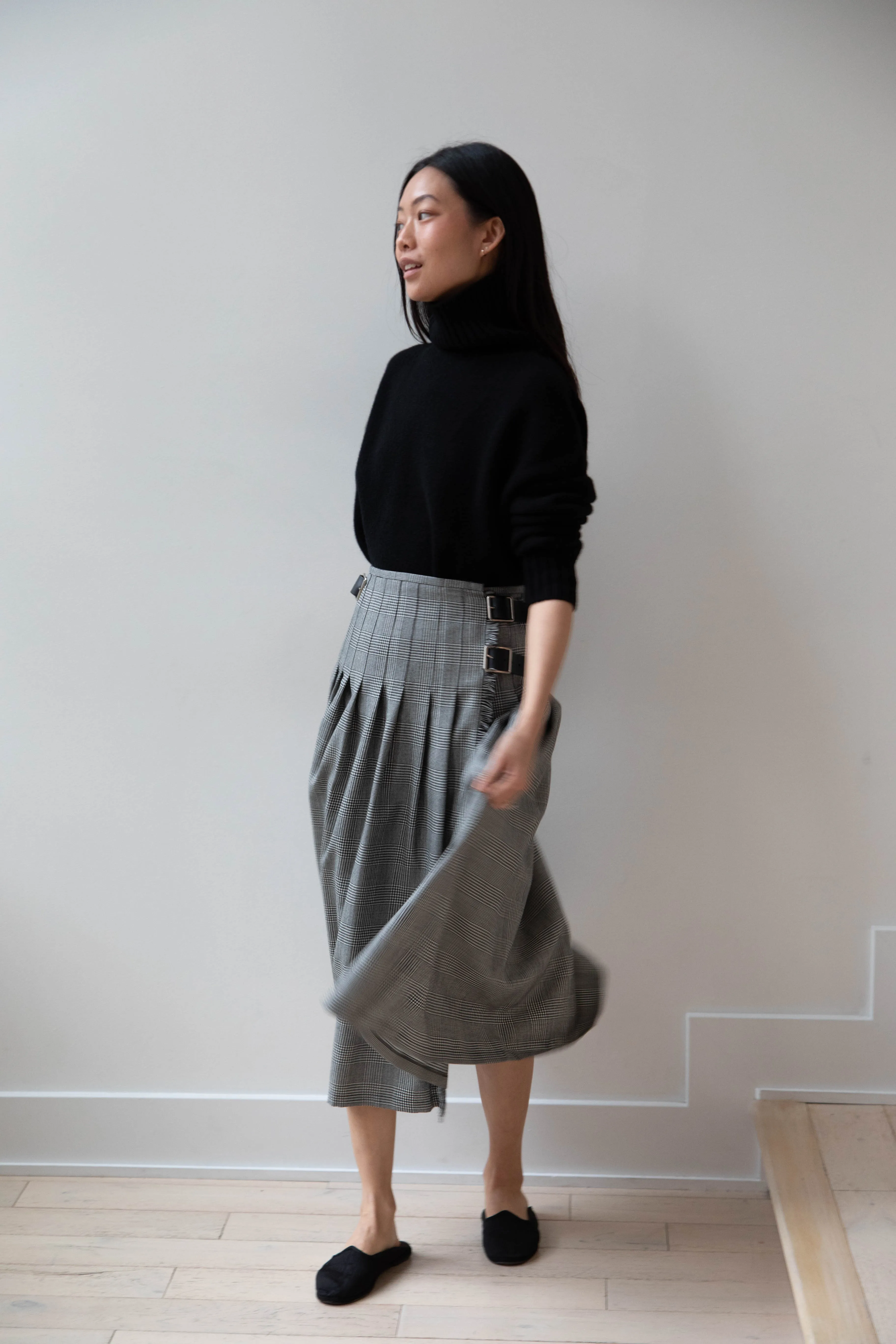 O'Neil of Dublin | Pleated Skirt in Glen Check