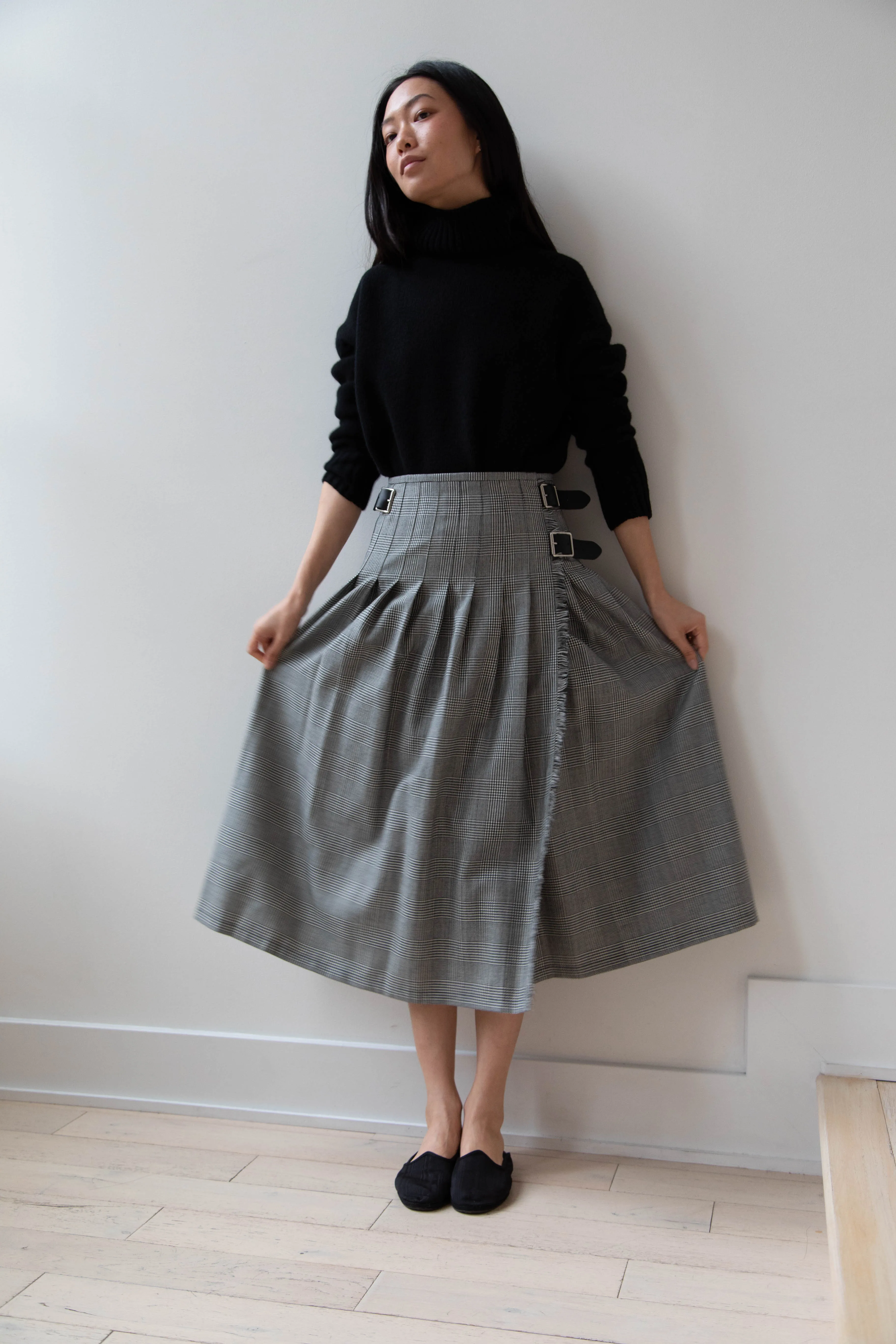 O'Neil of Dublin | Pleated Skirt in Glen Check