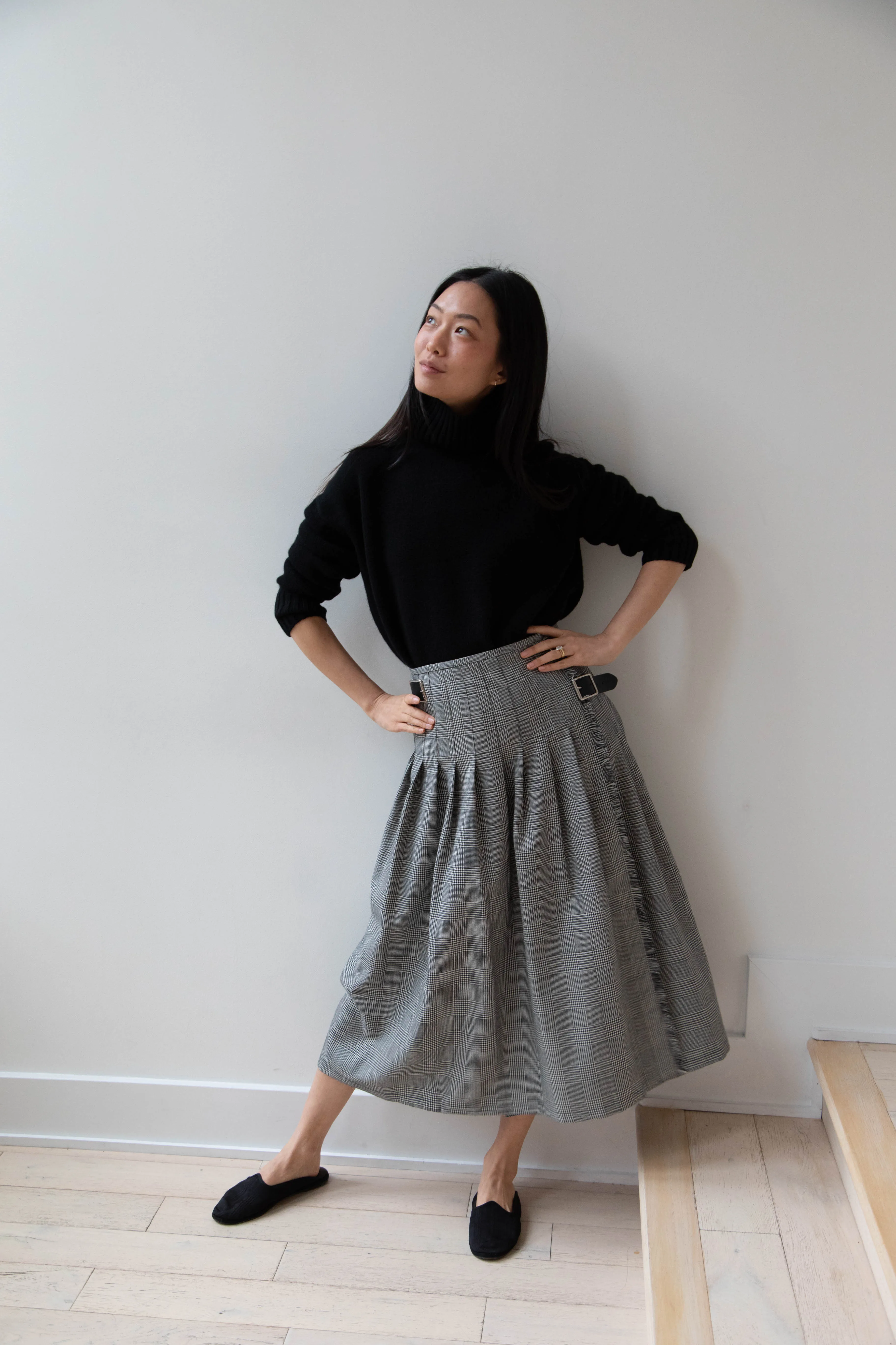 O'Neil of Dublin | Pleated Skirt in Glen Check