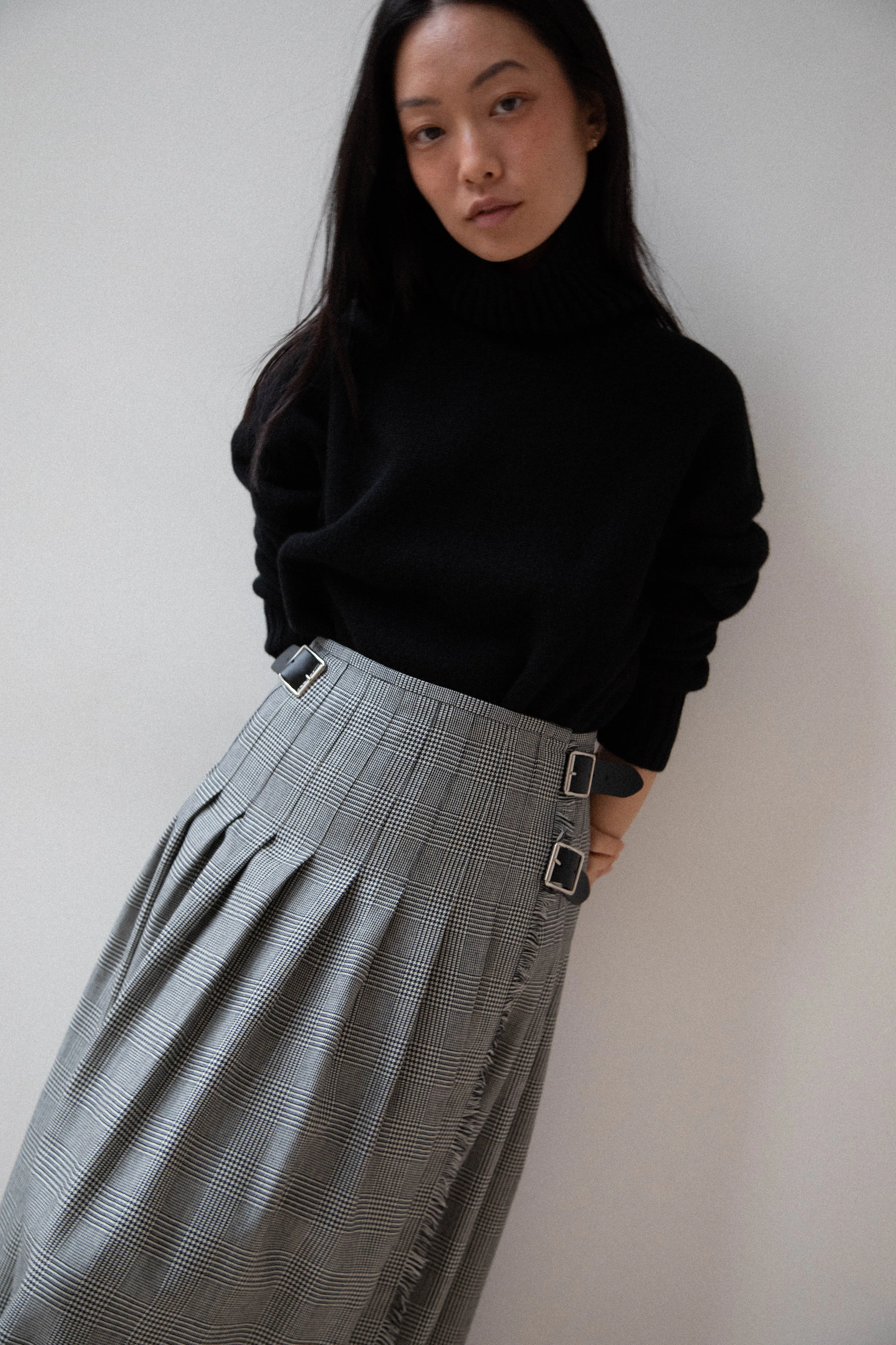 O'Neil of Dublin | Pleated Skirt in Glen Check