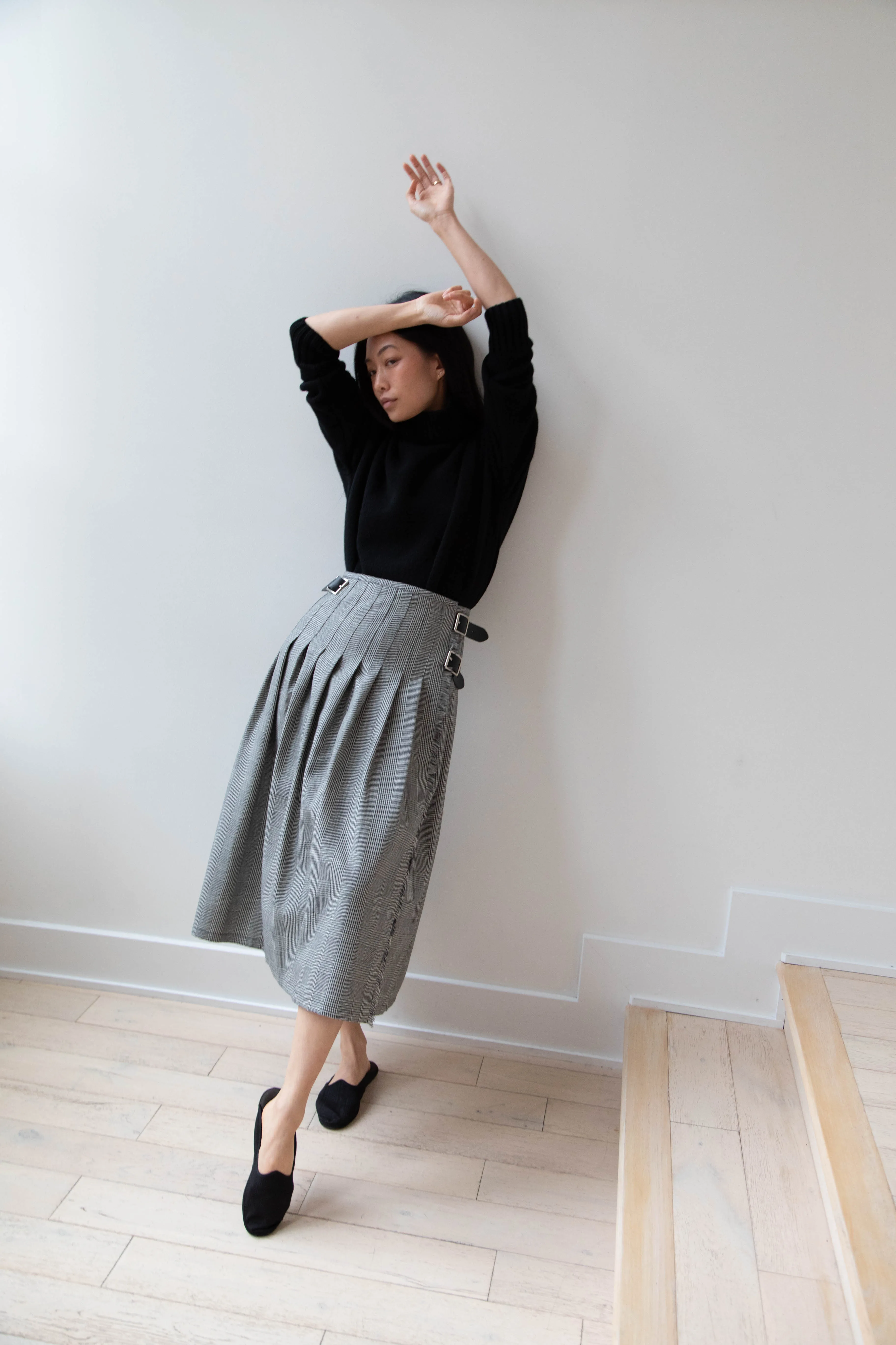 O'Neil of Dublin | Pleated Skirt in Glen Check