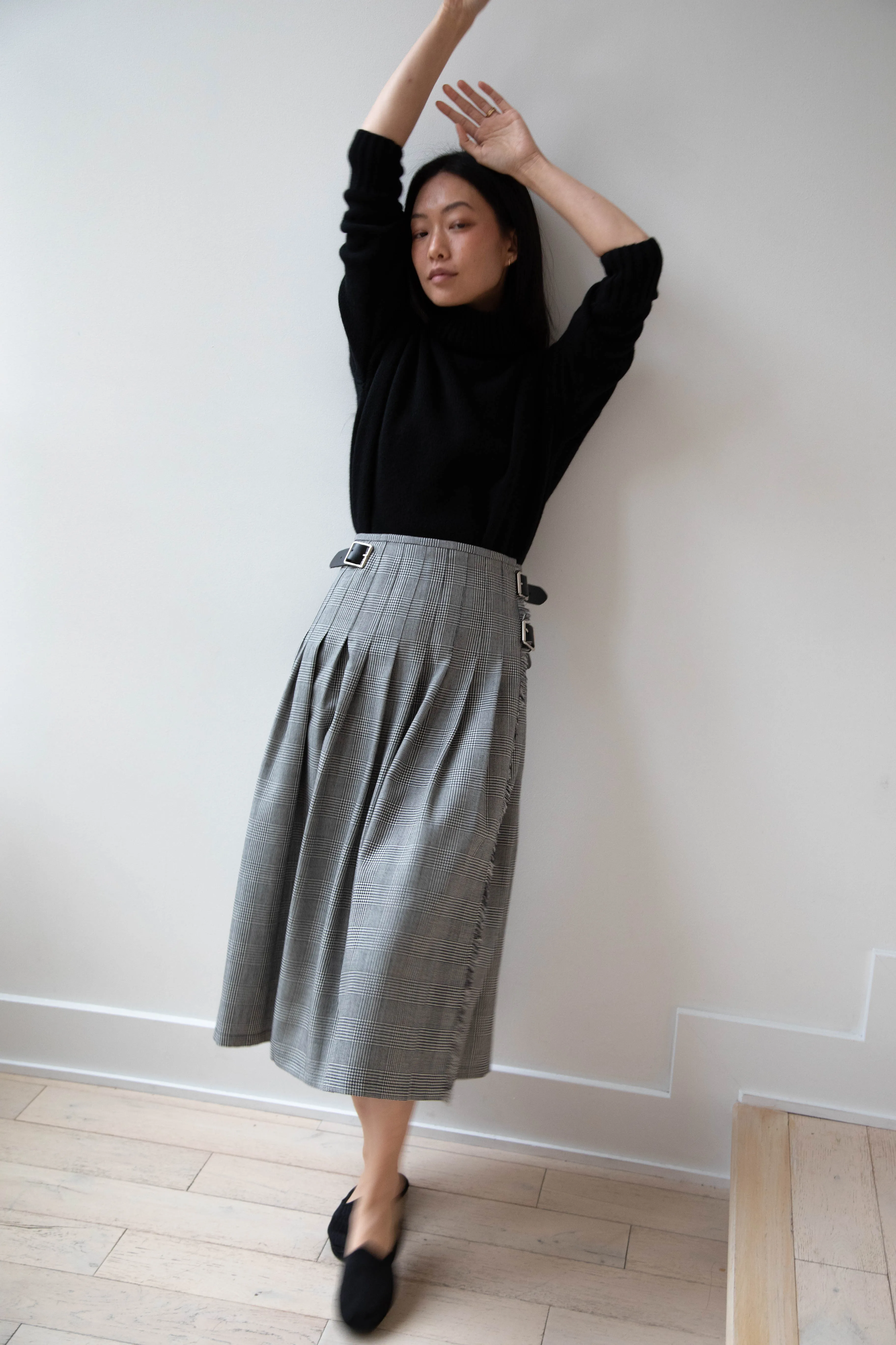 O'Neil of Dublin | Pleated Skirt in Glen Check