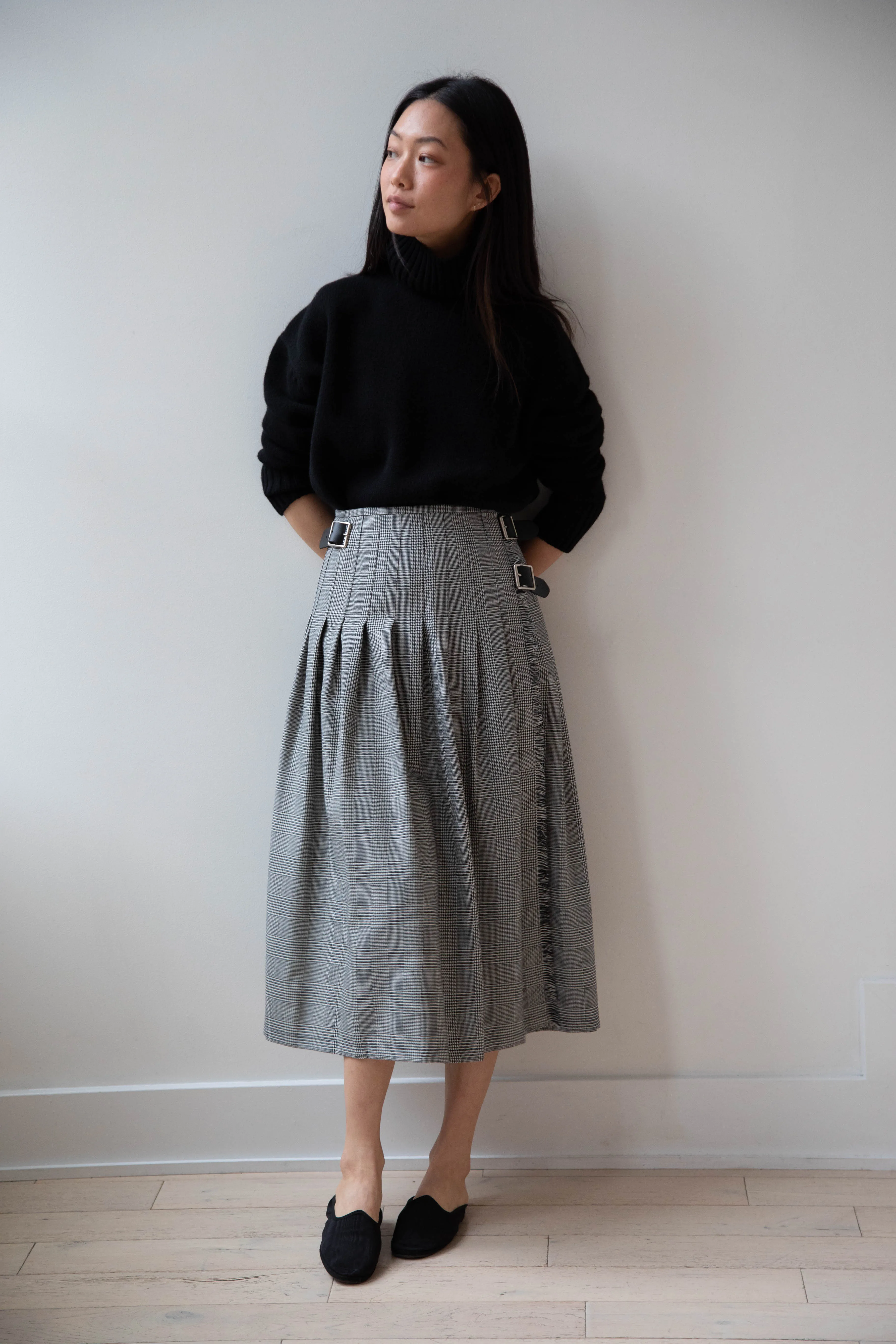 O'Neil of Dublin | Pleated Skirt in Glen Check